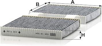 MANN-FILTER CUK 19 004 Cabin Air Filter with Activated Carbon