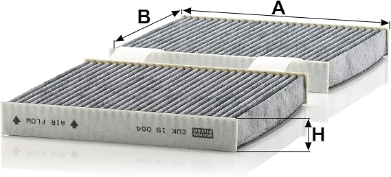 MANN-FILTER CUK 19 004 Cabin Air Filter with Activated Carbon