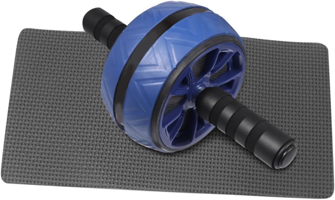 2pcs Ab Roller Wheel with Knee Mat for Core Strength Training Abdominal Muscle Trainer Fitness Equipment for Men and Women Silent Design for Home Gym and Office Workout