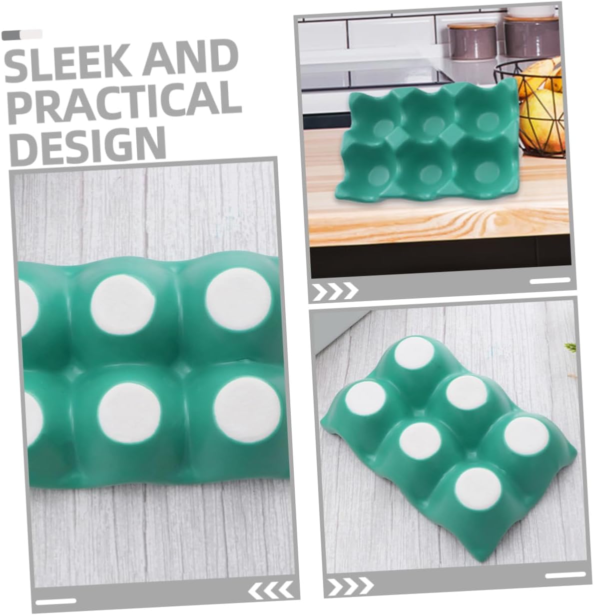 3pcs Ceramic Holder Stylish Kitchen Storage Tray for Eggs Design for Refrigerator Prevents Cracking Aesthetic and Functional Organizer