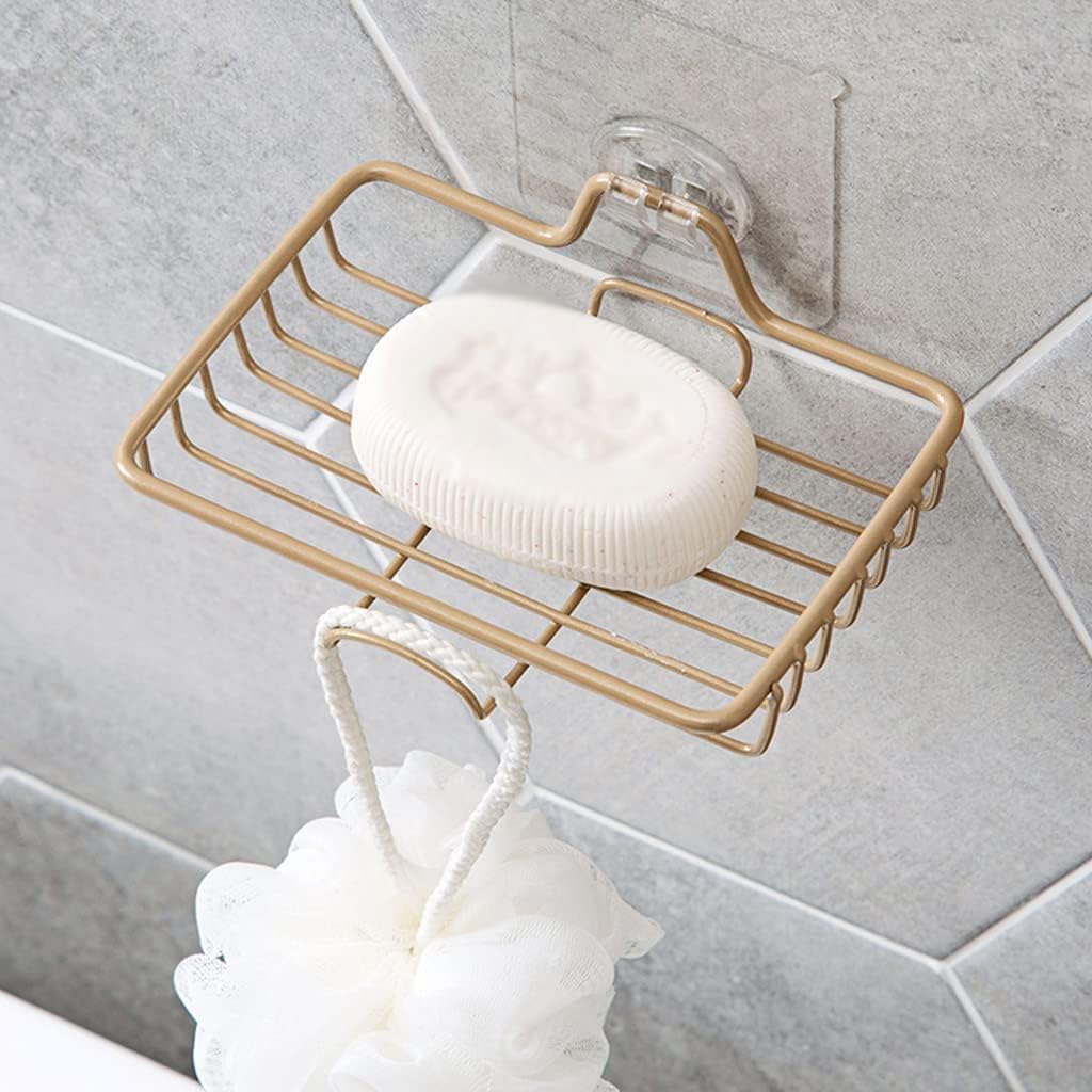 Jaboneras, jabonera con Ganchos Jabonera de Acero Inoxidable Esponja Jaboneras Autoadhesivas Montado en la Pared Jabonera Accesorios de baño Accesorios de baño (Color : A)