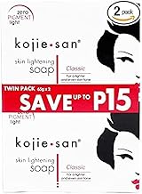 Kojie San Skin and Body Brightening Soap - Original Kojic Acid, Dark Spot Remover Bar Soap with Glycerin & Tea Tree Oil - 65g x 2 Bars