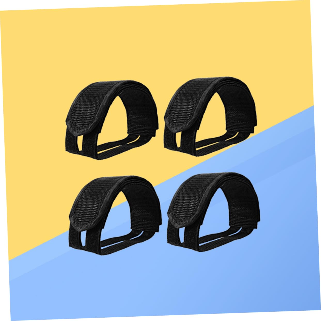 Toddmomy Lot De 4 Sangles De Pédale De Vélo – Nylon 50 Cm, Remplacement Pour Fixie, VTT, Vélo D'appartement, Avec Boucles