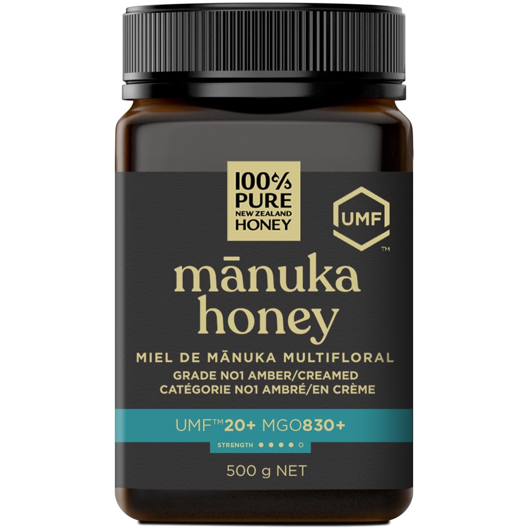 Manuka Honey 100% Pure New Zealand UMF 20+ MGO 826+ Raw & Unpasteurised Certified Award Winning Silky Smooth Taste & Texture 500g (UMF 20+)