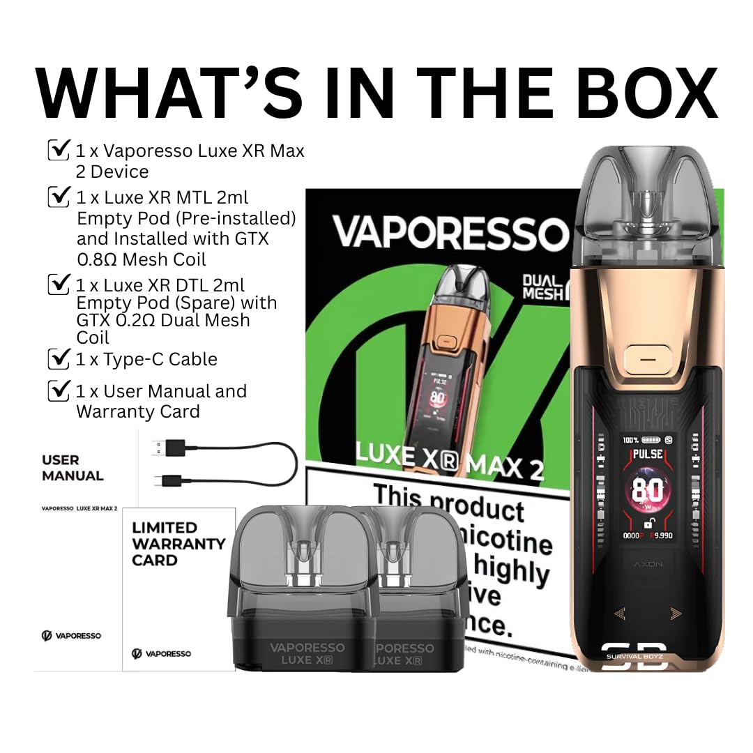 Vaporesso Luxe XR Max 2 Vape Kit [Flowing Purple] - 12 colours