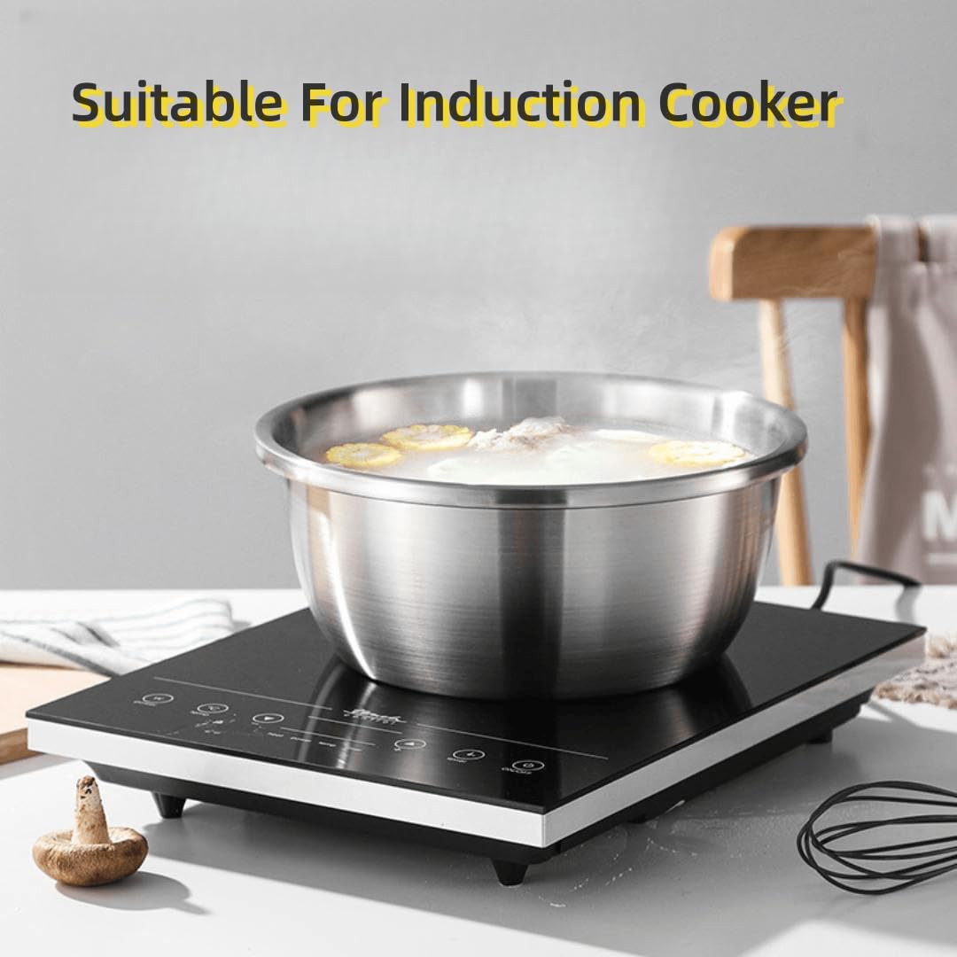 2pcs Stainless Steel 2QT Mixing Bowl Set and Strainers | Rice Washing Bowl With Microporous Colander For Washing Fruit,Vegetables | and For Draining Cooked Pasta (1.5QT)