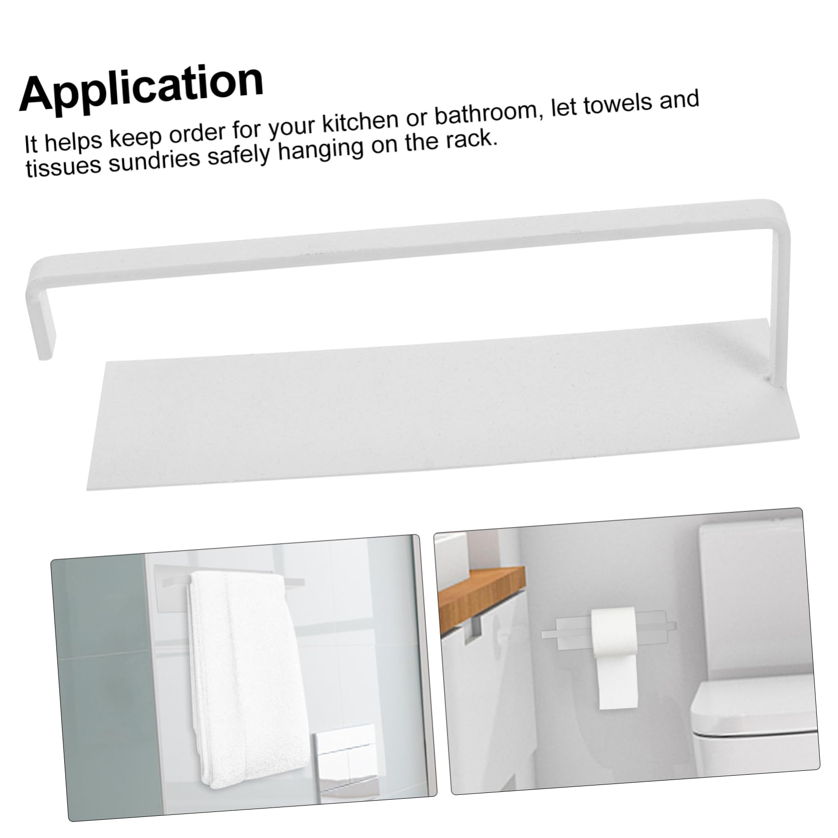 Portarotolo Magnetico in Ferro Bianco, Rack da Cucina | Supporto Adesivo senza Foratura, Organizzatore Parete per Asciugamani e Carta, Design Semplice