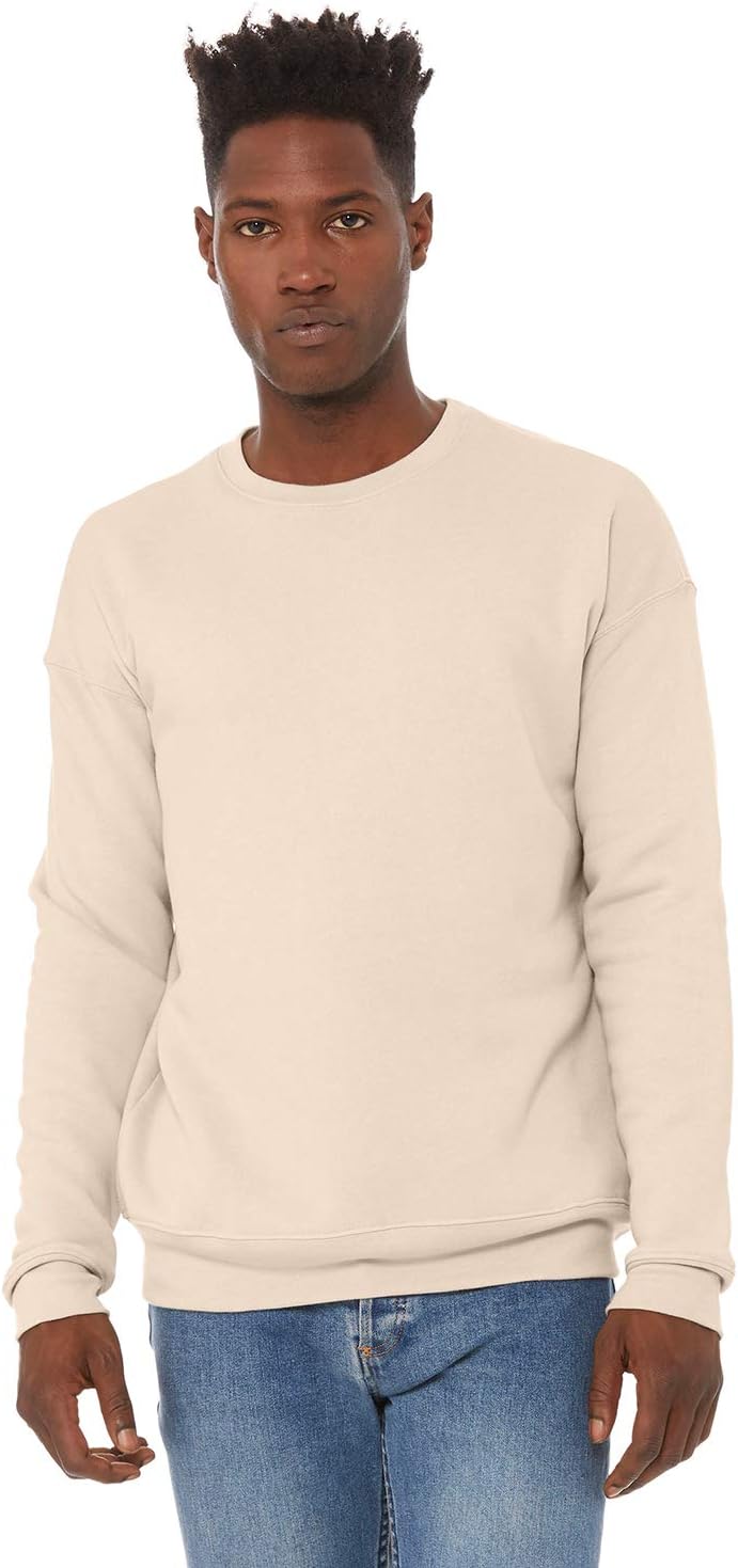 Bella + Canvas Unisex Drop Shoulder Fleece L HEATHER DUST