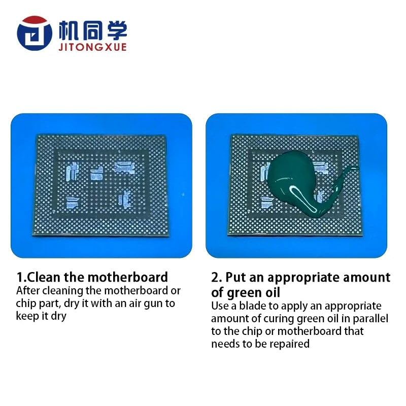 Green oil UV stencil Jitongxue GS-01 isole vos circuits imprimés avec précision - 7