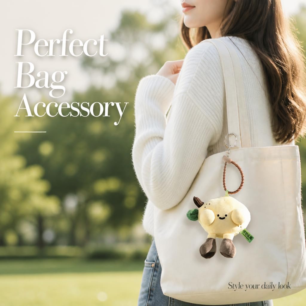 serfiman Cute Green Flying Bird Plush Keychain with Lanyard, Soft Fluffy Aviary Bag Charm image 4