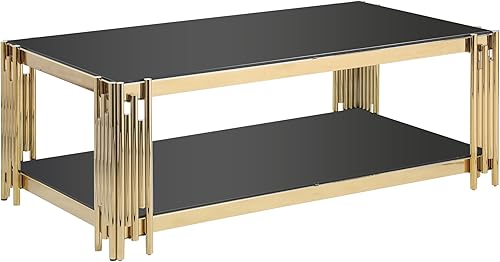 Miniatura 85 de Mesa auxiliar moderna de cristal de 20 pulgadas con marco de metal, mesa de noche, mesa esquinera para sala de estar, oficina en casa, dormitorio