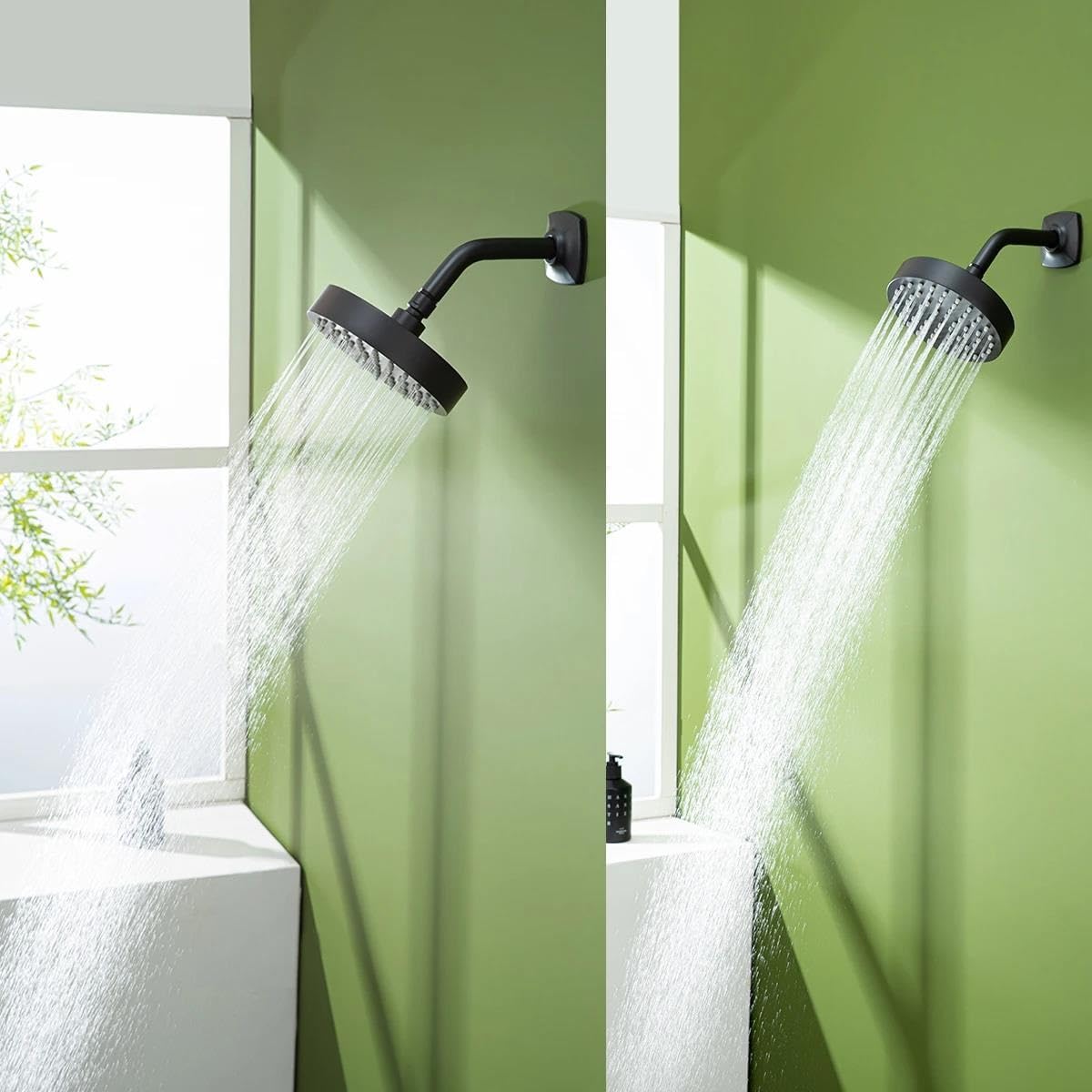 Soffione doccia ad alta pressione in acciaio inossidabile massiccio, rubinetto per doccia a pioggia nero opaco per bagno(Brushed yellow)