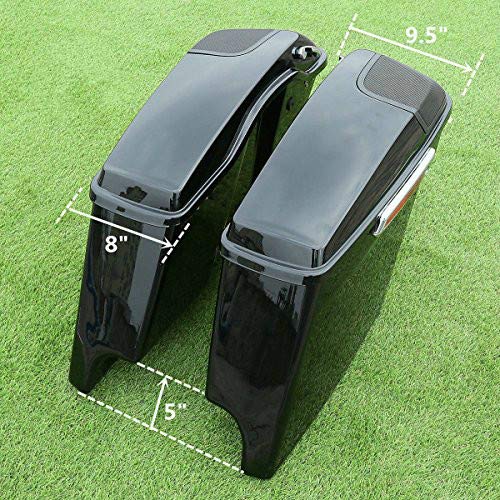 Alforjas extendidas duras TCT-MOTORPARTS 5" para Harley Touring miniatura 2