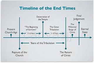 Timeline Of End Time Bible History Poster(2) Canvas Painting for Living Room Bedroom Decor 36x24inch(90x60cm) Unframe-style