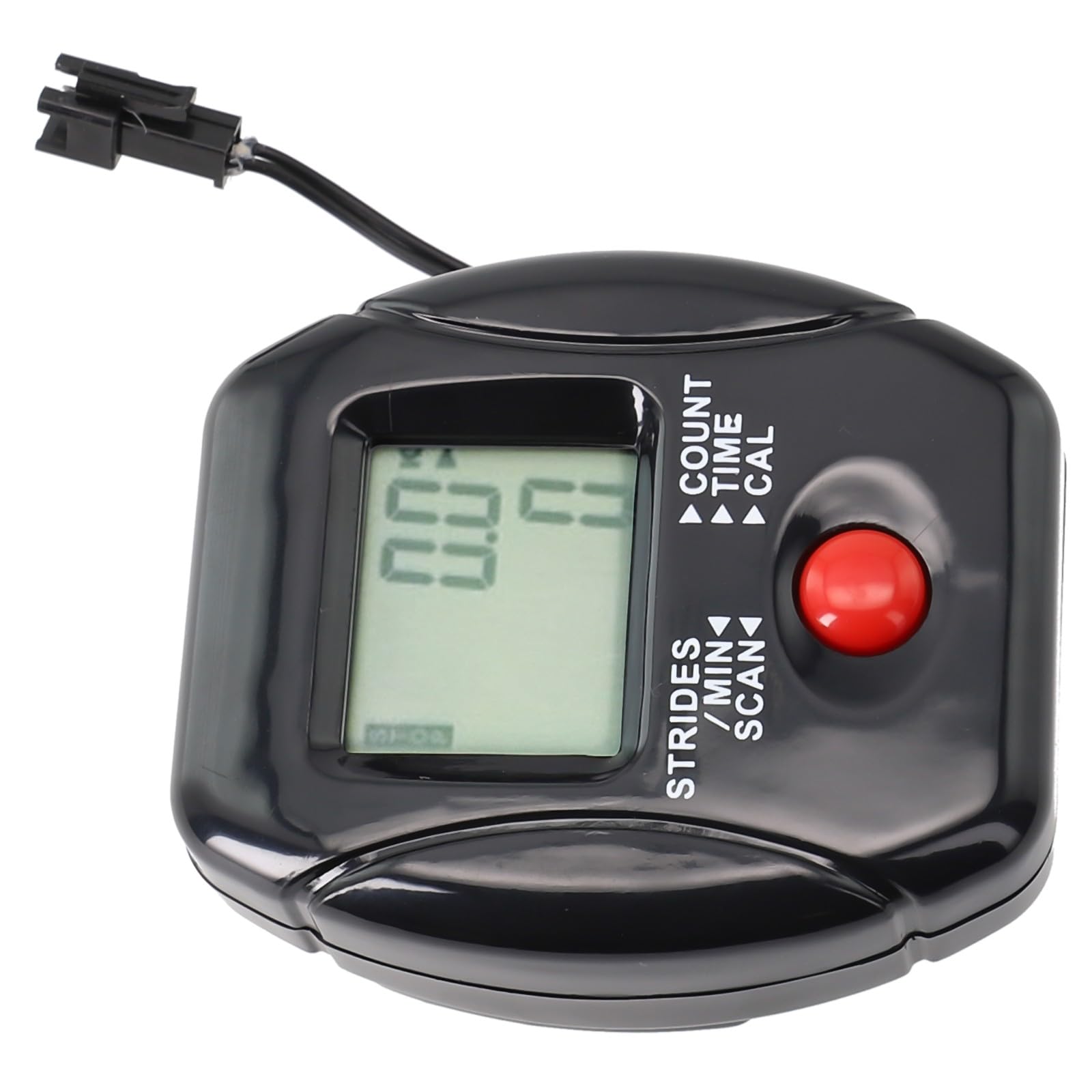 Rowing Machine Stepper Counter LCD Display Monitor per attrezzature fitness, conta tempo, velocità, distanza, calorie, 2 batterie AA, nero