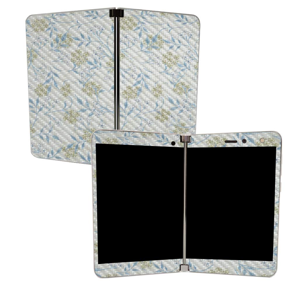 MIGHTY SKINS MightySkins Carbon Fiber Skin for Microsoft Surface Duo - Jasmine | Protective, Durable Textured Carbon Fiber Finish | Easy to Apply, Remove, and Change Styles | Made in The USA