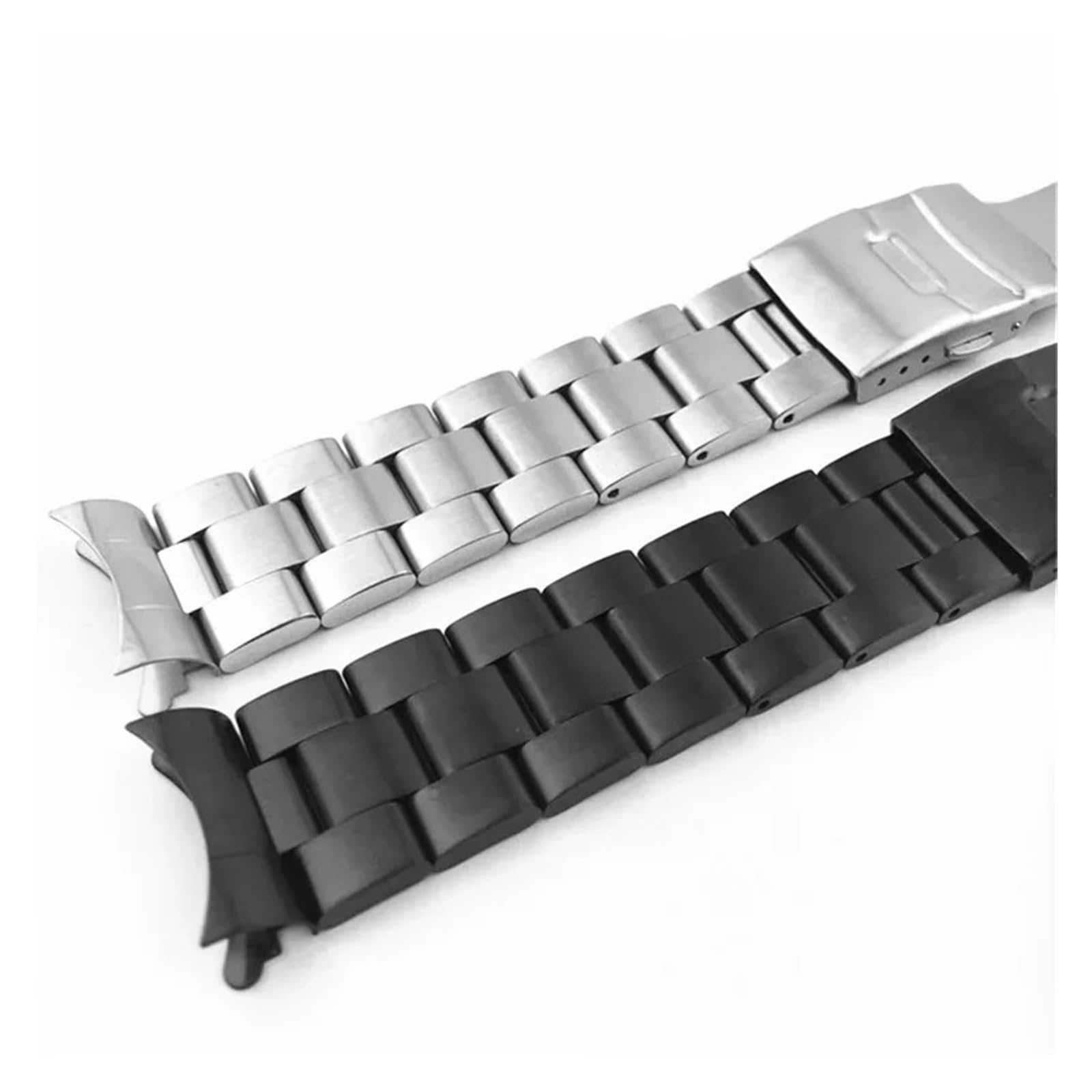 Generico Run Ken Cinturino in acciaio inossidabile con fibbia pieghevole, 18 mm, 20 mm, 22 mm