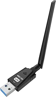 USB WiFi Adapter 1200Mbps Techkey Wireless Network Adapter USB 3.0 WiFi Dongle 802.11 ac with Dual Band 2.4GHz/300Mbps+5GHz/866Mbps 5dBi High Gain Antenna for Desktop Laptop Windows XP/7-10/ Mac OS