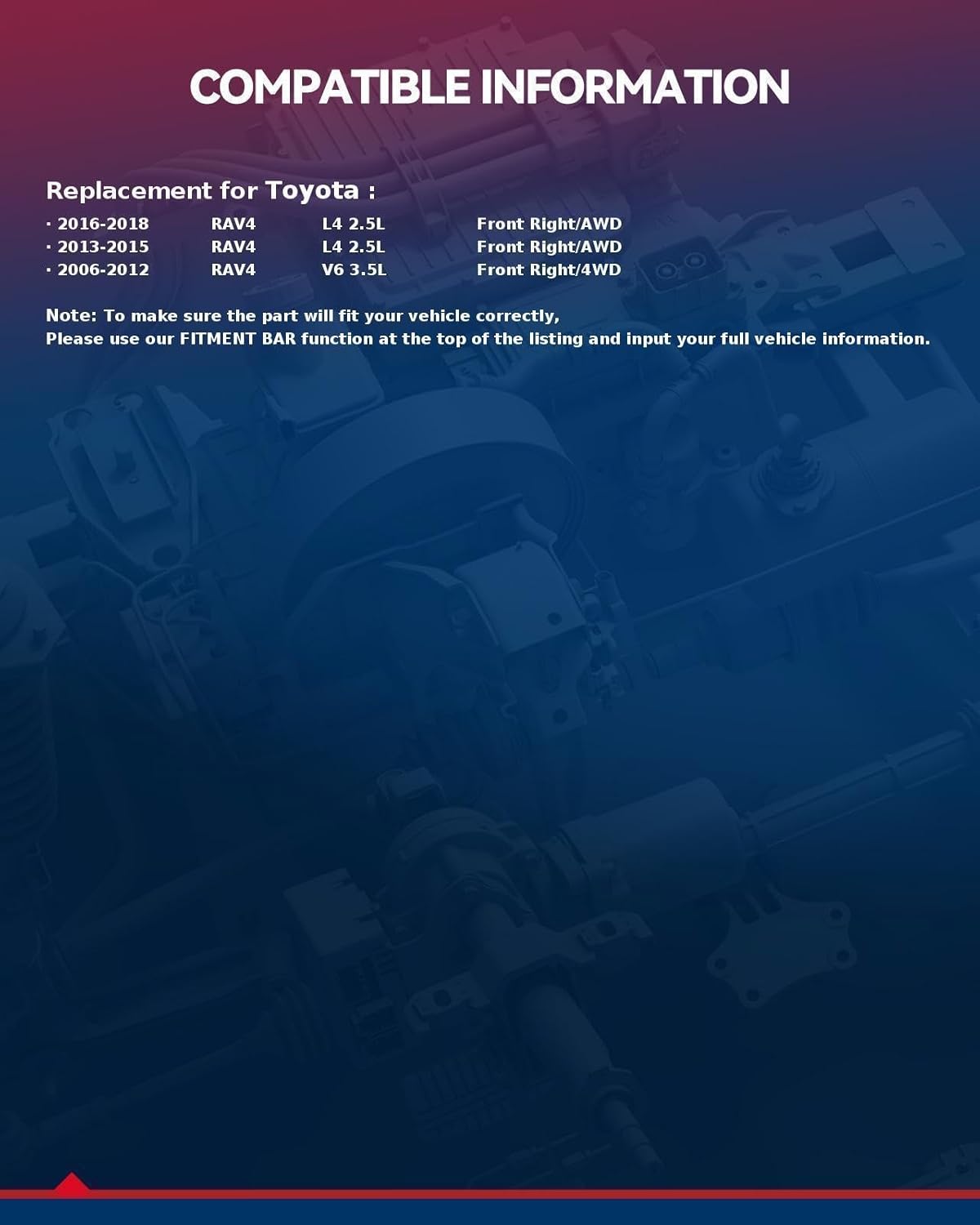 KAX Front Right CV Axle Fit for 2013-2018 Toyota RAV4, 1 PCS CV Joint Shaft