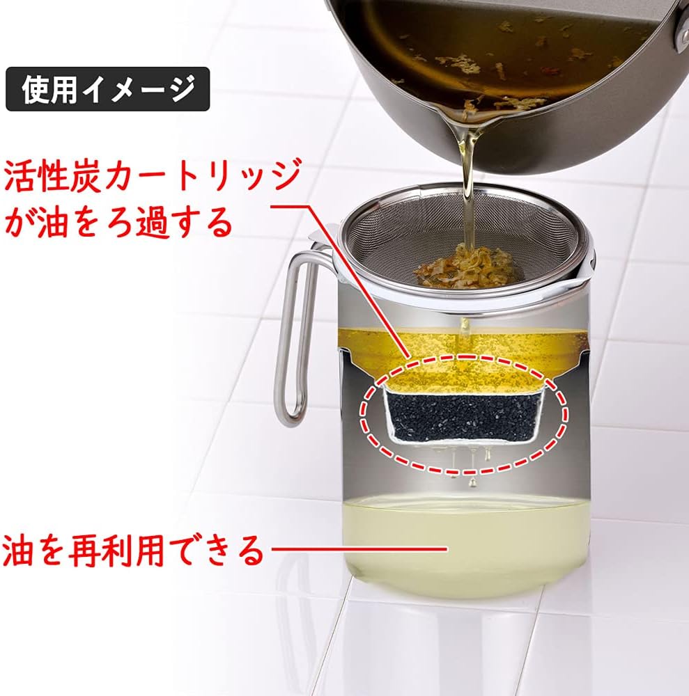 Sale 55 Off 活性炭フィルター付き油こしポット ステンレスオイルポット1 1l 揚げ物油をろ過してキレイに保管 ろ過 油ポット Dprd Jatimprov Go Id