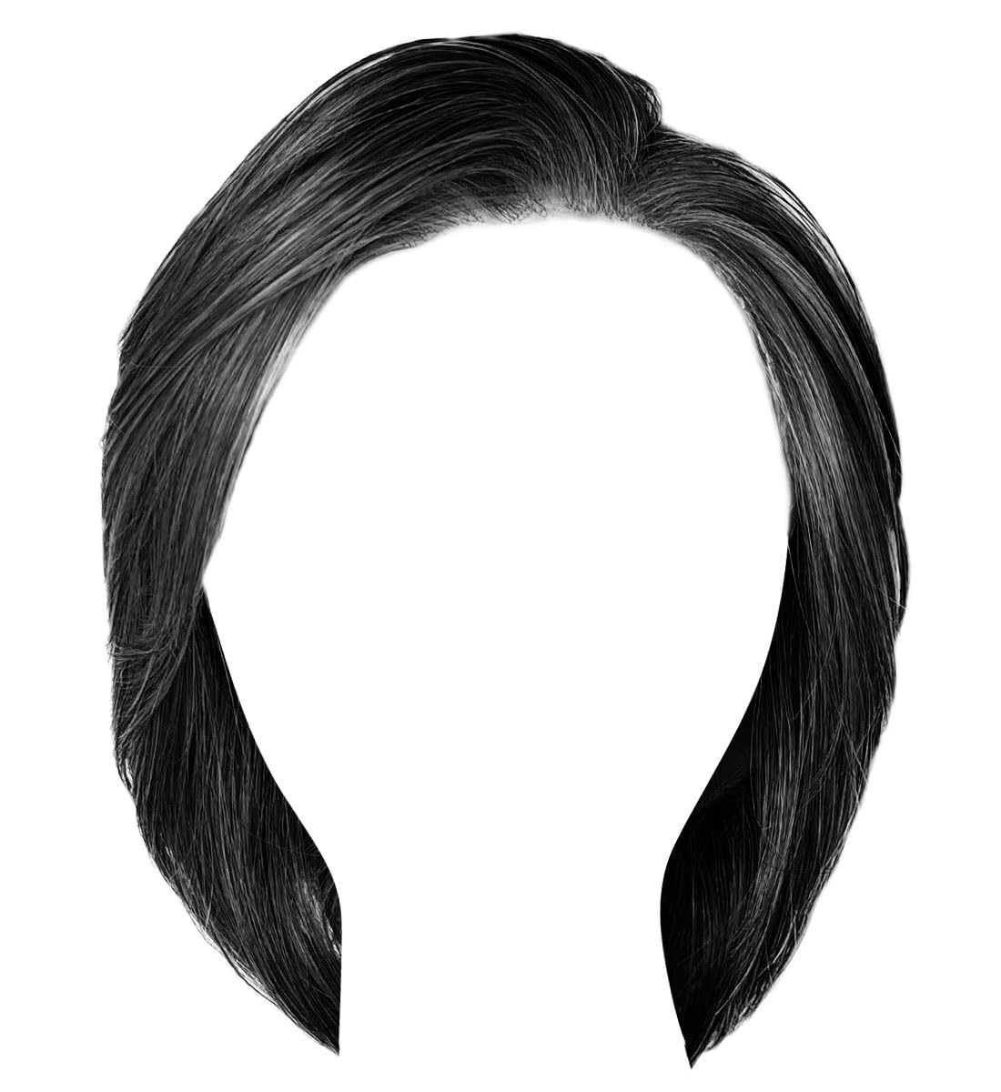 Hair u wear HIM Daring Elite Chin-Length Hand-Tied Boy Cut Style Wig for Men, Average-Large Cap, M3S Darkest Brown