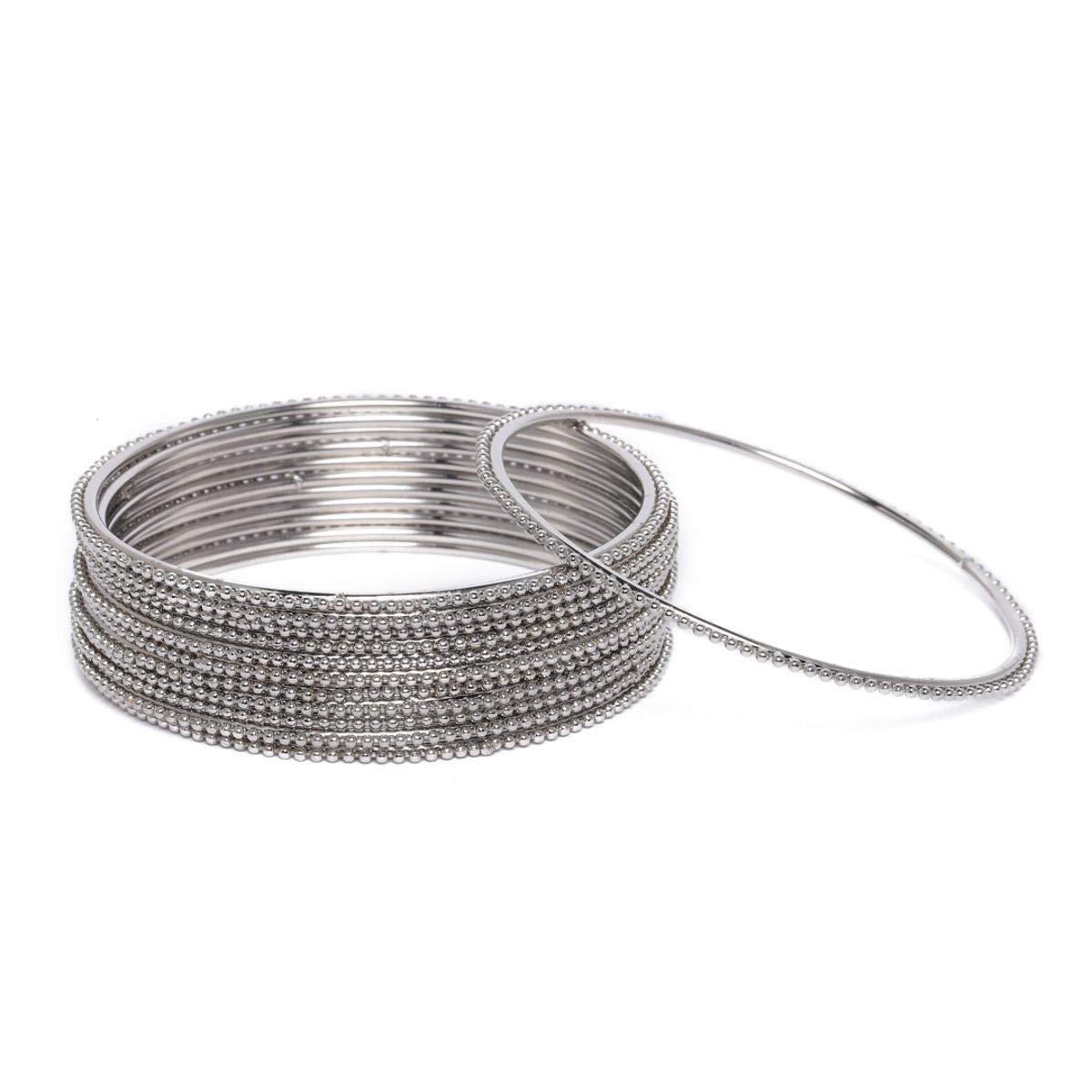 ACCESSHER Jewellery Silver Plated Oxidized Bangles Set of 12 for Girls and Women | Navratri Jewellery | (B08KZS2BZ3) Amazon Price History, Amazon Price Tracker