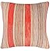 Amazon Brand – Rivet Bohemian Stripe Decorative Pillow, 17" x 17", Terracotta