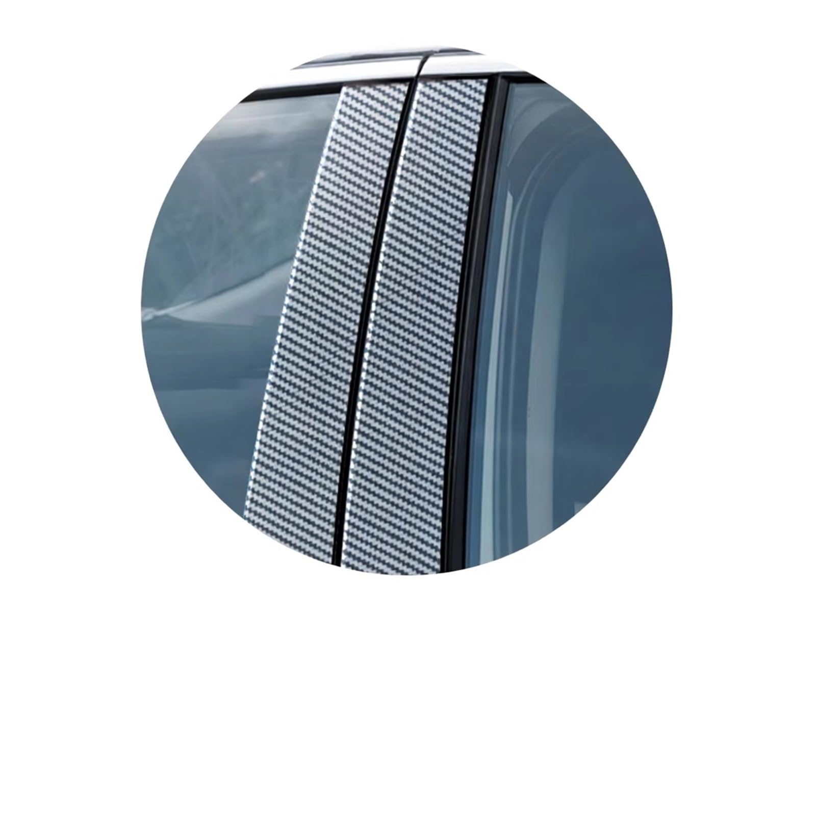 Modanatura del montante Per Dodge Per Ram 1500 2500 3500 2019-2023 Stile Fibra Carbonio Copertura Montante B C Porta Finestrino Sticker(Carbon Fiber)
