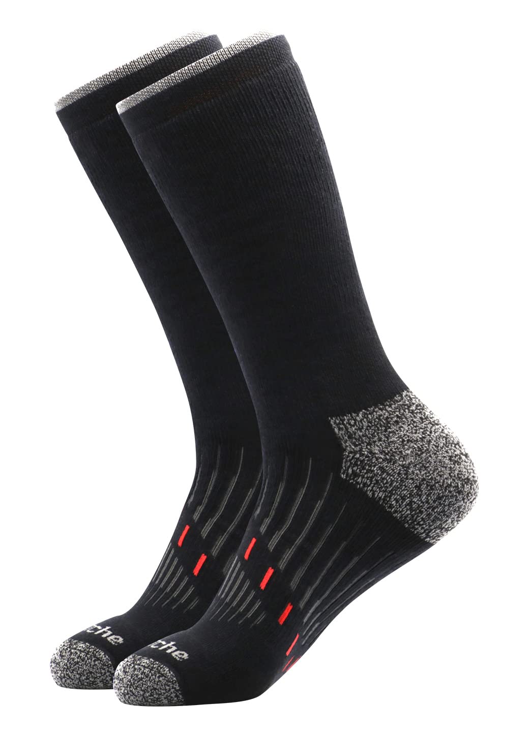 Avalanche Men's Blister Resistant Everyday Performance Crew Socks 2-Pack Black 10-13