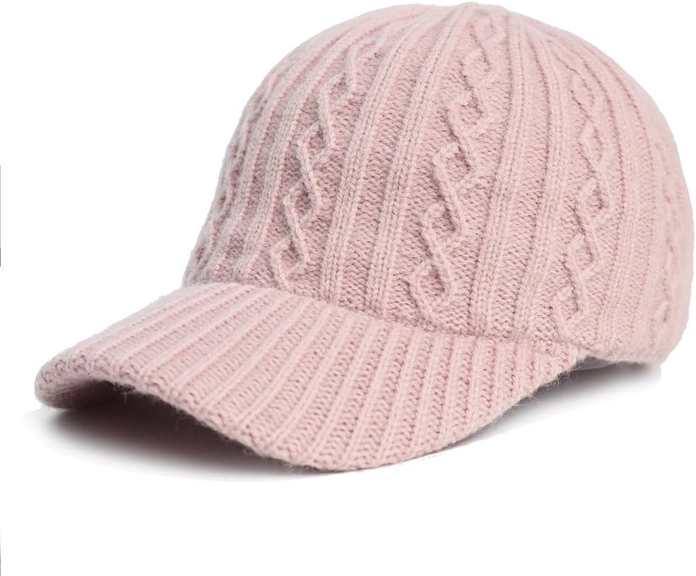 Solid Color Casual Elegant Hairy Fluff Hat Fluffy Baseball Cap Men's Knitted Warm Winter