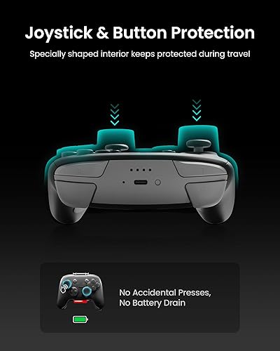 Miniatura 6 de tomtoc Protective Case for Nintendo Switch 2 Pro Controller, Hard Shell Joystick Protector, Portable Travel Storage Case, Shock-proof, Anti-scratch,