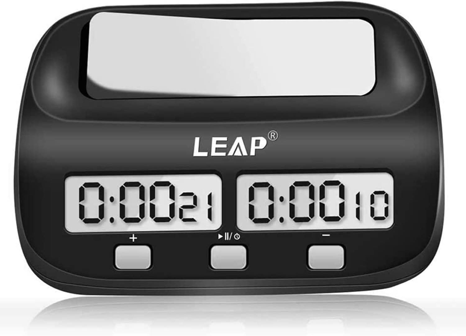 LEAP Chess Clock Digital Chess Timer Professional for Board Games Timer with Alarm Function (Official Store) Black
