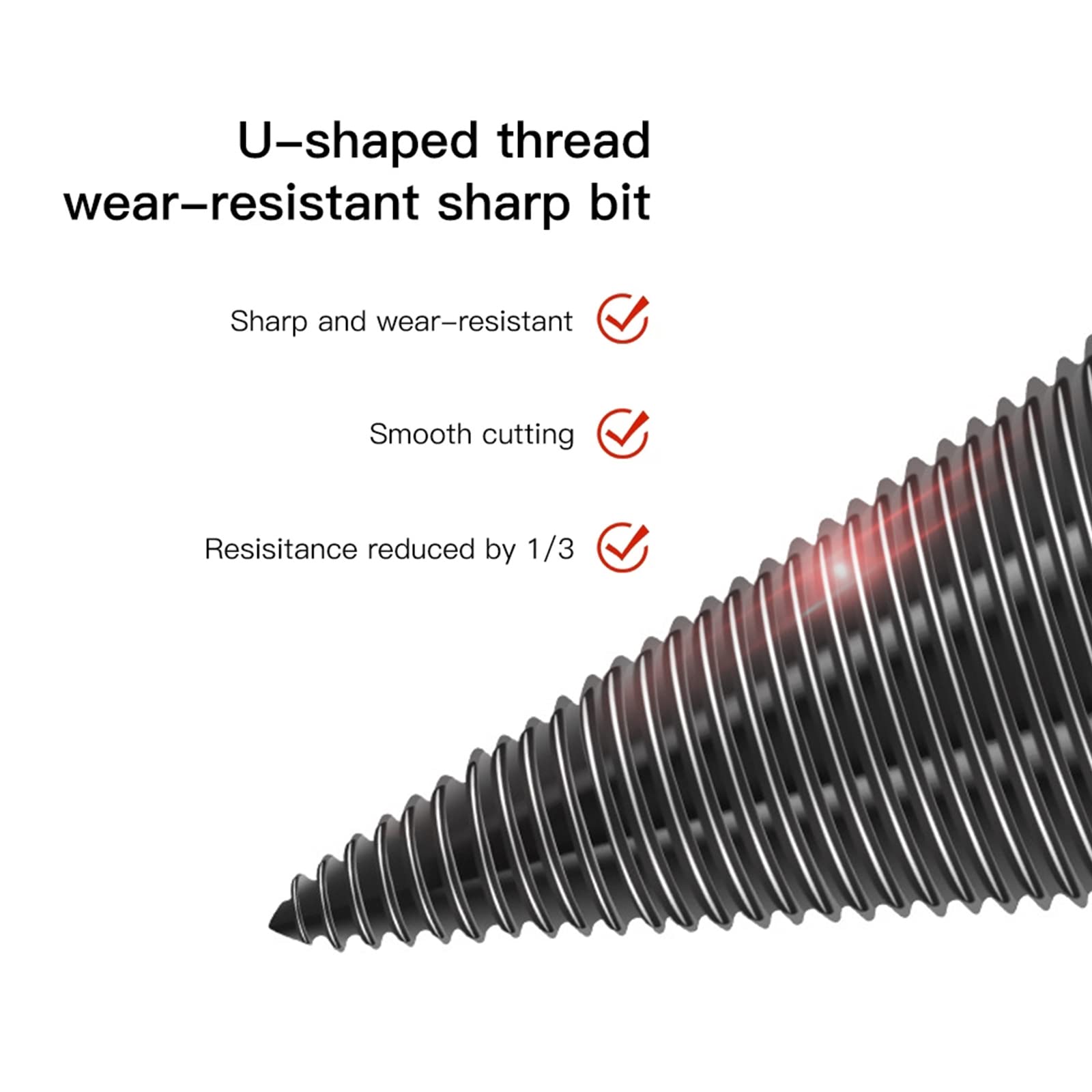 Punta Spaccalegna Per Trapano - Cono In Acciaio Per Legna Da Ardere - Foto 7
