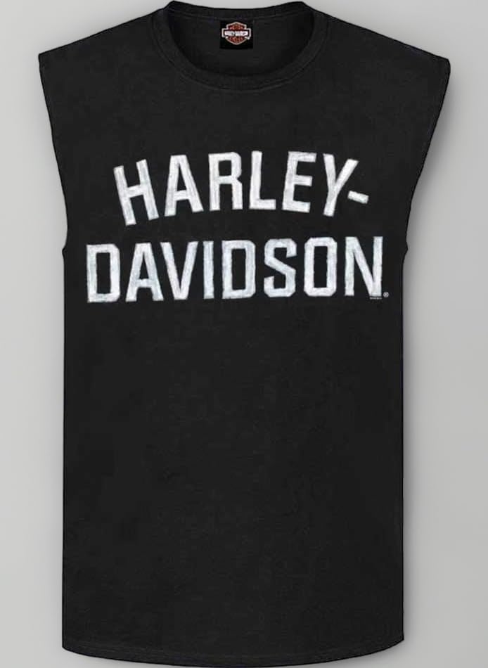 Men's Heritage H-D Script Muscle Shirt Tank Top, Black 30296631