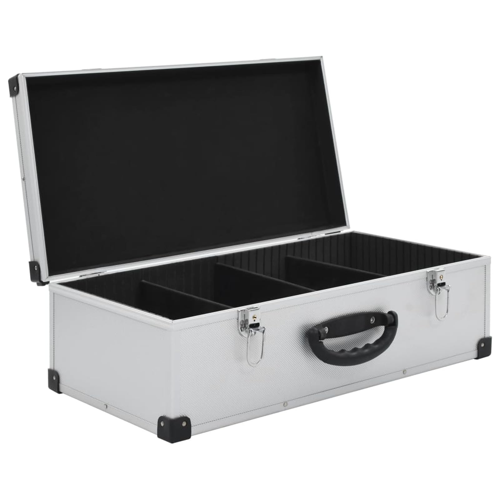 Custodia CD per 80 CD in Alluminio ABS Argento,Forniture per Ufficio,Archiviazione e organizzazione,Porta CD/DVD-91854