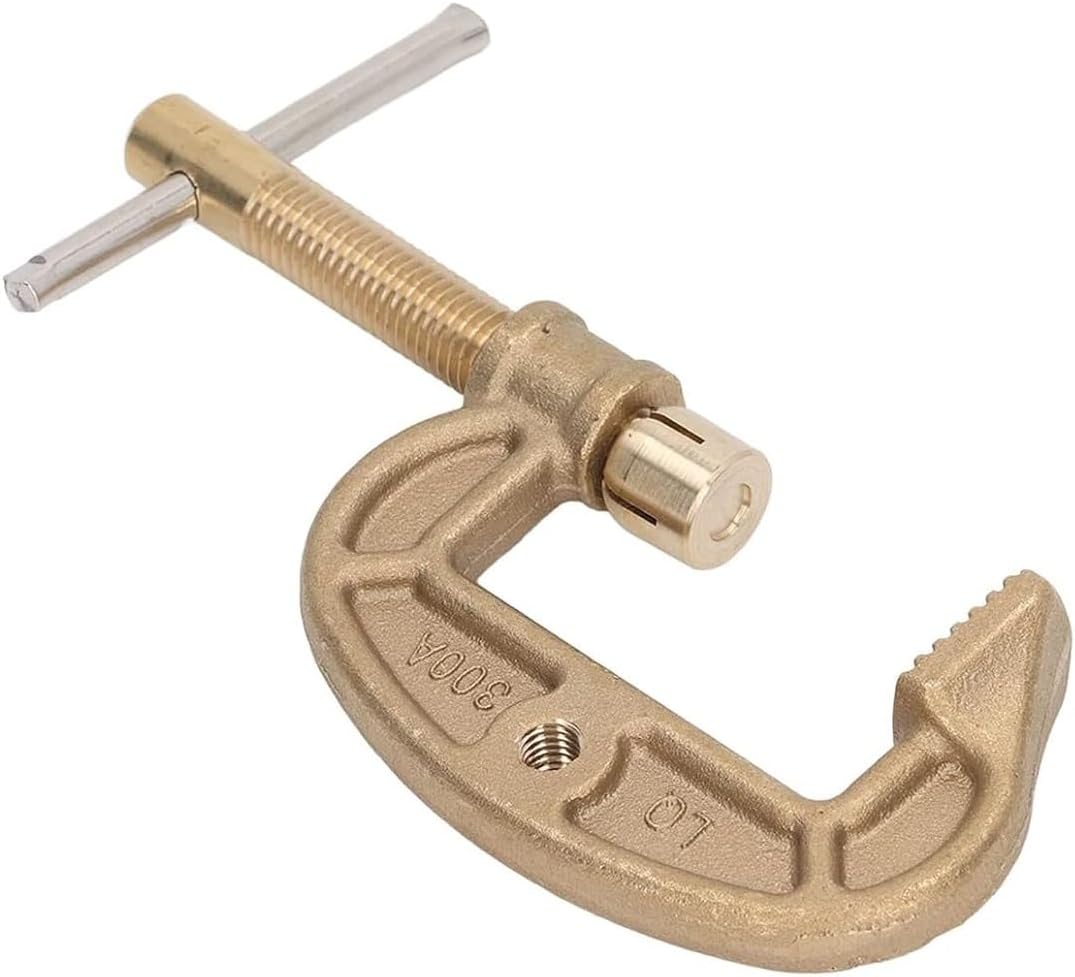 Welding Earth Ground Clamp G Shape Solid Brass Copper,300A