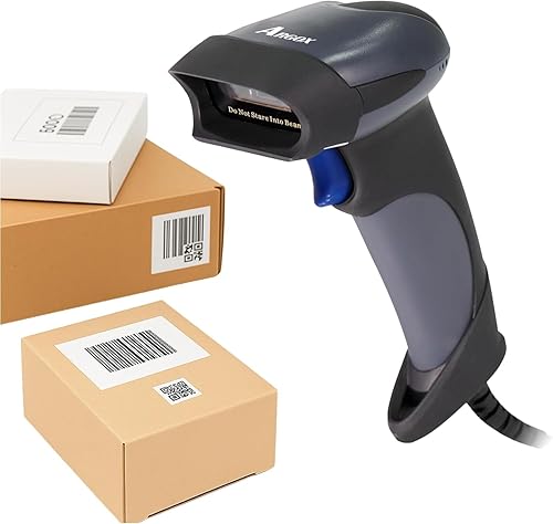 ARGOX - Escáner de código de barras con cable - Lector de códigos QR 1D y 2D ultrarrápido Escáner portátil USB Plug & Play para inventario, venta