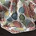 Lush Decor Layla Quilt Floral Leaf Print 3 Piece Reversible Bedding Set, King, Orange Blue