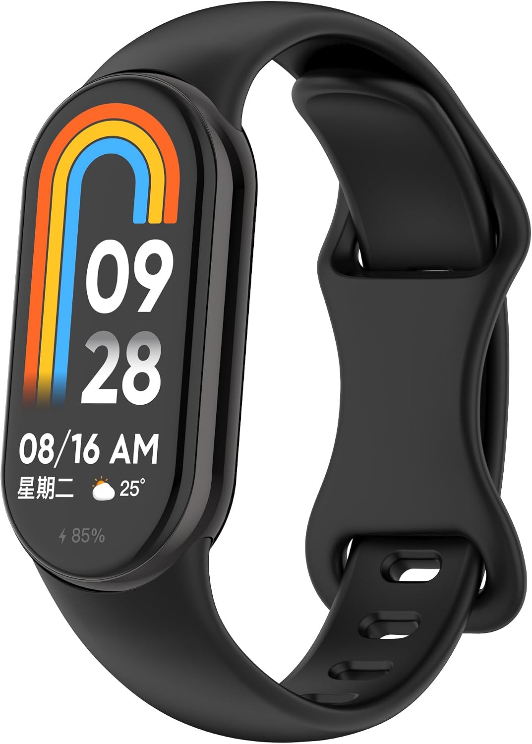 FitTurn 1Pcs Bands for Xiaomi Band 11 10 9 8 for Women/Men,Sport Waterproof Silicone Strap for Xiaomi Band 11 10 9 8 Watch Band Replacement Wristband