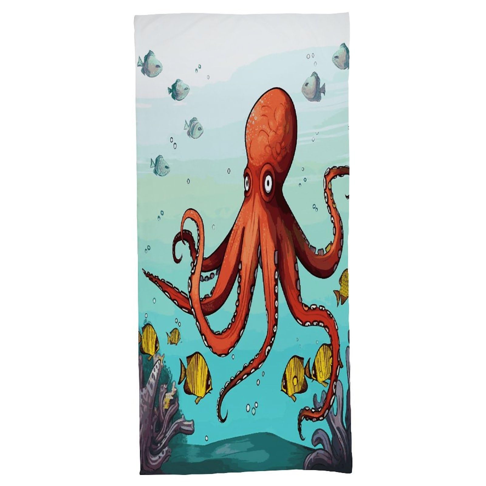 Fekiloot Men's Style Giant Octopus Bath Towel Highly Absorbent,Beach Towels For Wo,Pool Towel Bathroom Essential For Beach,Gym,Travel, Camp