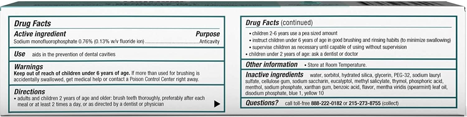 Listerine Essential Care Fluoride Anticavity Toothpaste Gel, 4.2 Ounce, (Pack of 3)