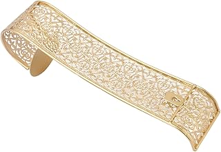 TOPINCN Shelving Solution Wall Sconce Candle Holder Gold Hollow Carved Exquisite Details Metal Wall Candle Holder for Bedrooms