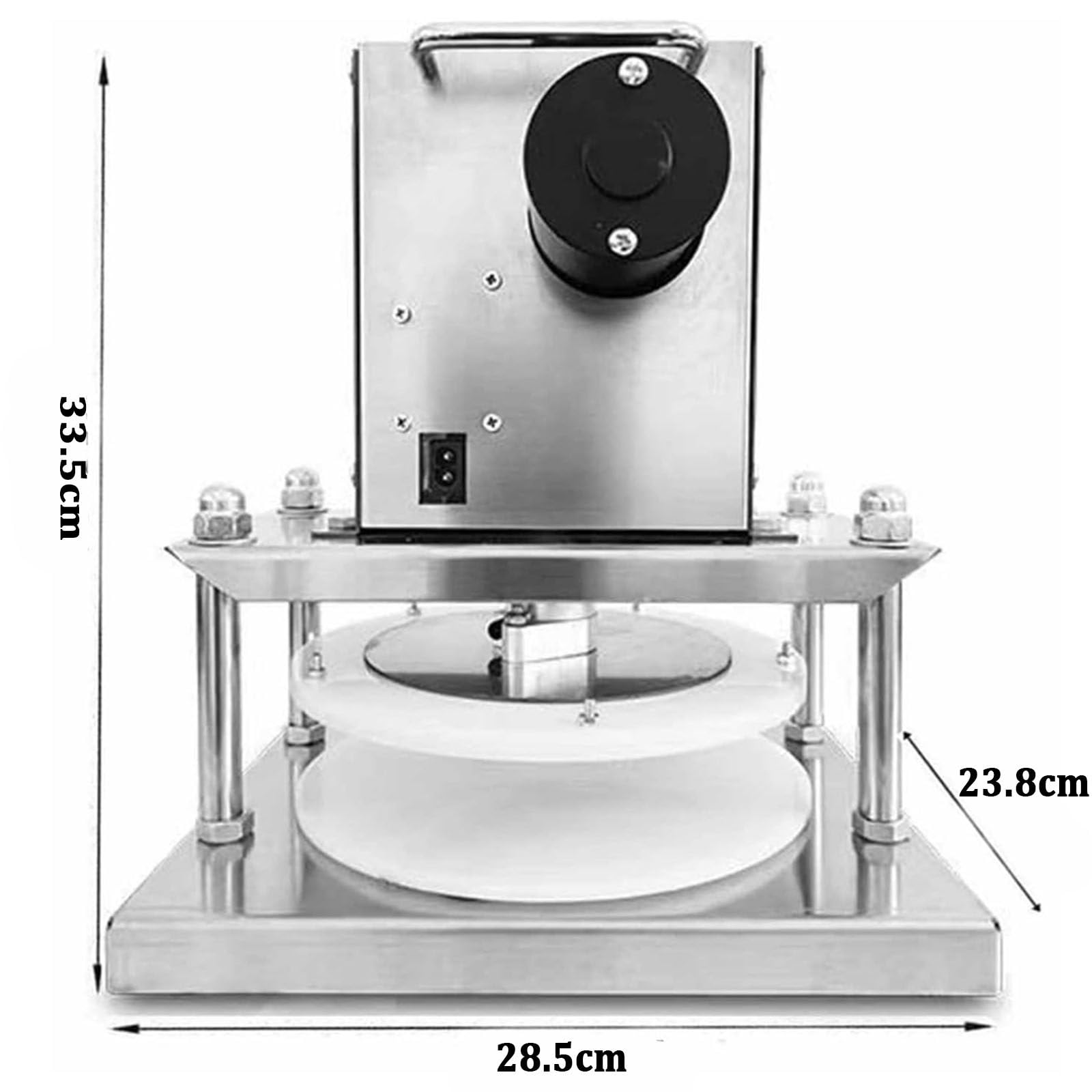 Prensa Manual Para Pizza, Prensa Comercial Para Masa De Acero Inoxidable, Herramienta De Cocina Para Aplanar Masa De Pizza, Grosor Y Altura Ajustables, Para Panqueques