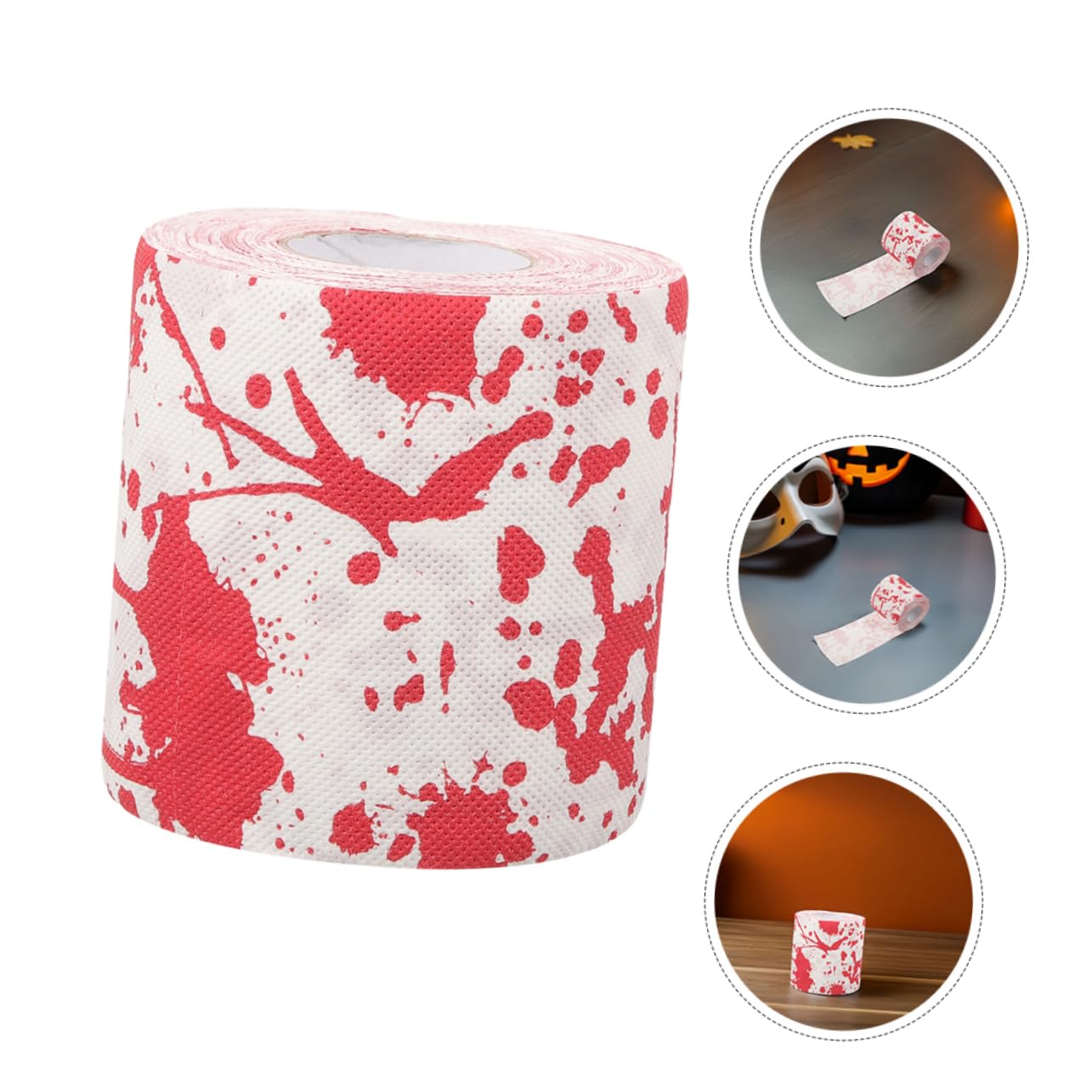 Healvian 20 Rollos Papel Higiénico Halloween con Estampado Mano Sangrienta Decoración Festiva para Baño y Fiesta Papel Absorbente Seguro y Ecológico para Uso Diario y Ambientación