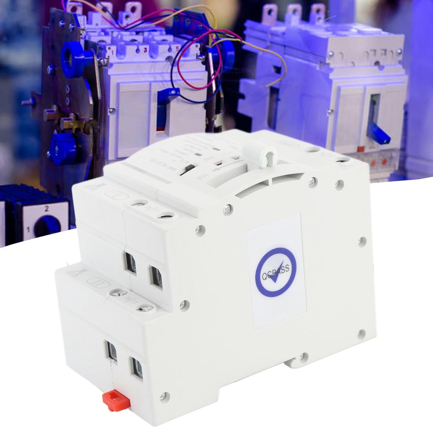 Walfront 2P 32A Power Automatic Transfer Switch Fast Switching ATS Generator Changeover Switch Millisecond Switching Fast Switching Electrical Selector 50/60Hz (110VAC)