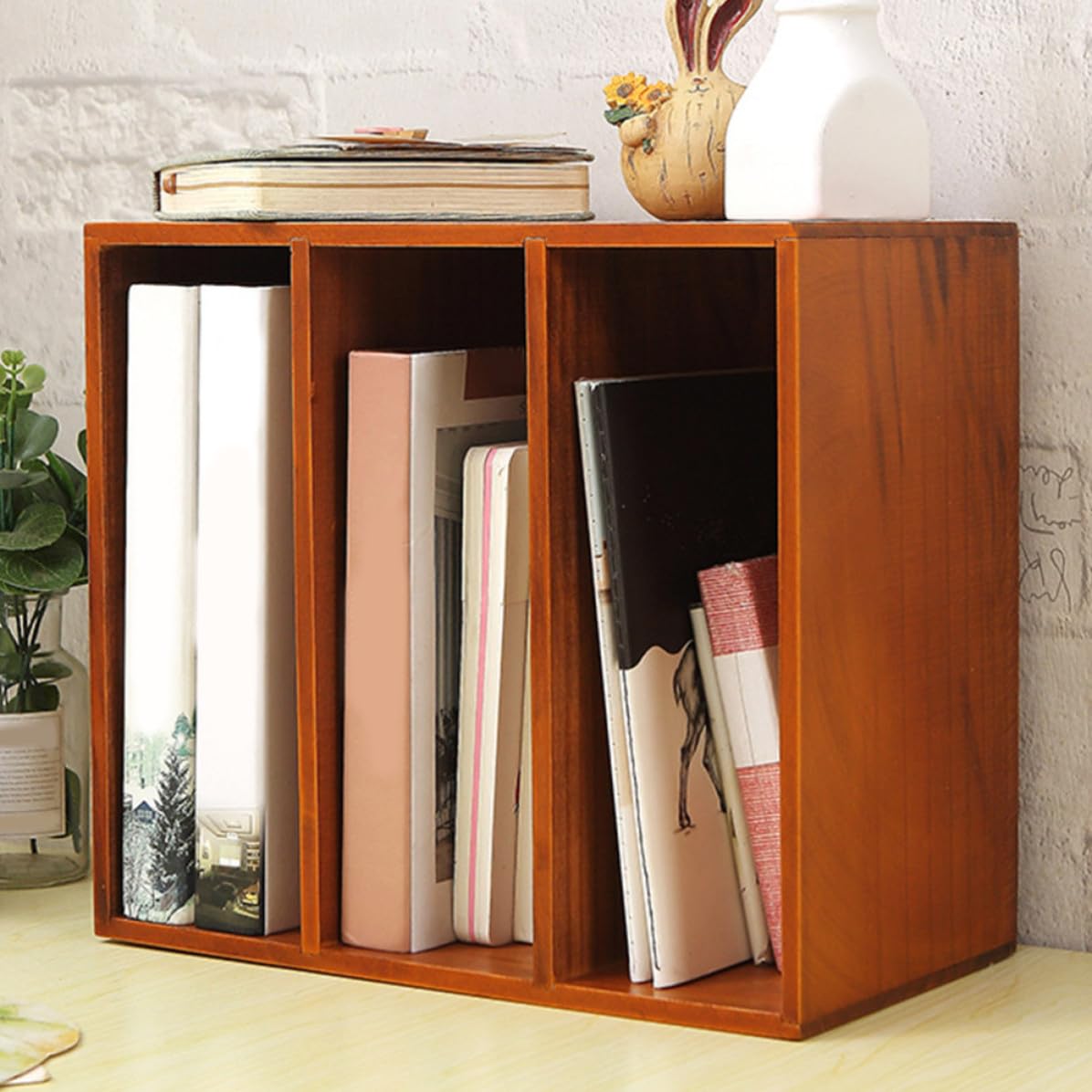 Libreria da Scrivania in Legno a Tre Livelli per Casa
