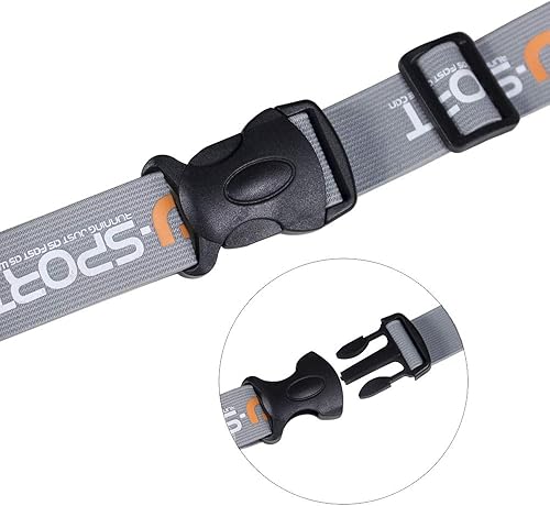 Miniatura 3 de RJ-Sport Cinturón con número de carrera, soporte para cinturón de carreras de triatlón con 6 trabillas de gel energético para triatalón, maratón,