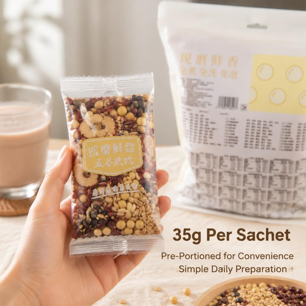 Paquete De 50 Leche Soja En Polvo Grano Mixto, 10 Sabores, Tostado A Baja Temperatura, Paquetes 35 G, Preparación Fácil For Licuadoras, Desayuno Sin Cocinar