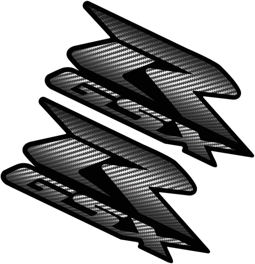 Motorcycle Carbon Fiber Style Reflective Flexible Vehicle Sticker Decorative Vinyl Bumper Sticks Gas Fuel Tank Badge Emblem Decals Sticker Compatible with GSXR 600 1000 750 1300 GSX-R