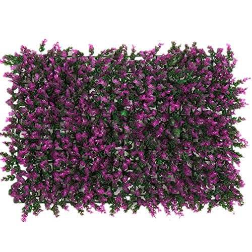 YNGJUEN Artificiale Bosso Rivestimento Artificiale Verde Piante da siepe Recinzione dello Schermo di segretezza Prato Pavimento della casa della Parete della Decorazione del Giardino Viola Eucalyptus